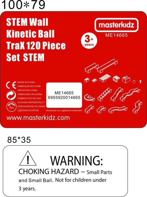 MASTERKIDZ Zestaw Konstrukcyjny Tor dla Piłek Tablica STEM 120elementów MASTERKIDZ Zestaw Konstrukcyjny Tor dla Piłek Tablica STEM 120elementów