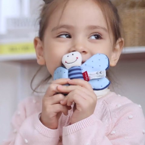 Pierwsza przytulanka Motyl niebieski szeleścik dla dzieci maskotka sigikid
