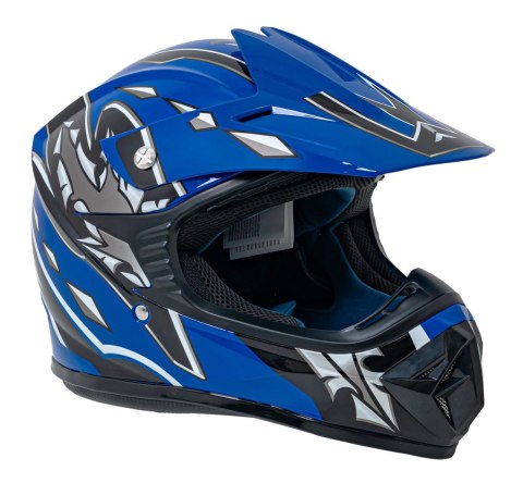 Kask Motocyklowy Enduro Niebieski L Kask Motocyklowy Enduro Niebieski L
