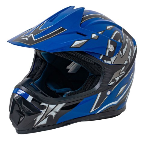 Kask Motocyklowy Enduro Niebieski L Kask Motocyklowy Enduro Niebieski L