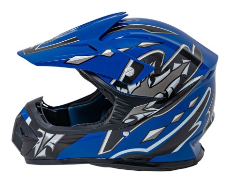 Kask Motocyklowy Enduro Niebieski L Kask Motocyklowy Enduro Niebieski L