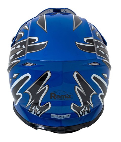 Kask Motocyklowy Enduro Niebieski M Kask Motocyklowy Enduro Niebieski M