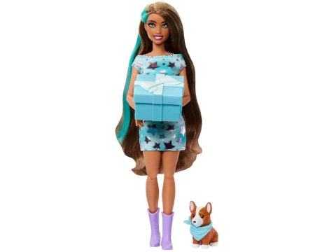Mattel Barbie Party Unboxed lalka z serii: Urodziny + pies corgi ZA6066 Mattel Barbie Party Unboxed lalka z serii: Urodziny + pies corgi ZA6066