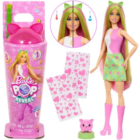 Mattel Barbie Pop Reveal lalka z serii: Shake + kot i akcesoria ZA6061 Mattel Barbie Pop Reveal lalka z serii: Shake + kot i akcesoria ZA6061