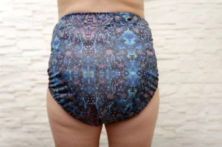 Pielucha wielorazowa typu OTULACZ dla dorosłych z wkładem - NEON SPLASH