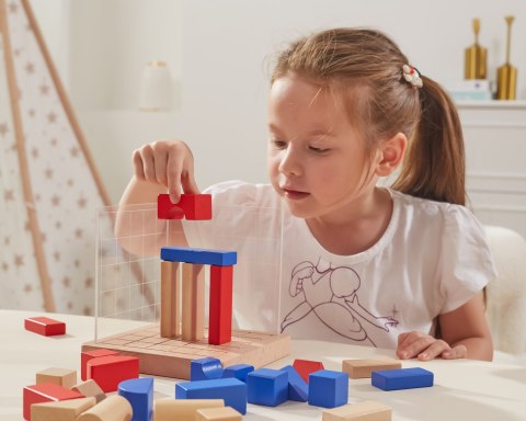 VIGA Drewniana Gra Budowanie Klocki 3D Montessori VIGA Drewniana Gra Budowanie Klocki 3D Montessori