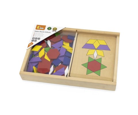 VIGA Drewniana Mozaika Geometryczna Klocki Dienesa Układanka Logiczna Montessori148 el VIGA Drewniana Mozaika Geometryczna Klocki Dienesa Układanka Logiczna Montessori148 el