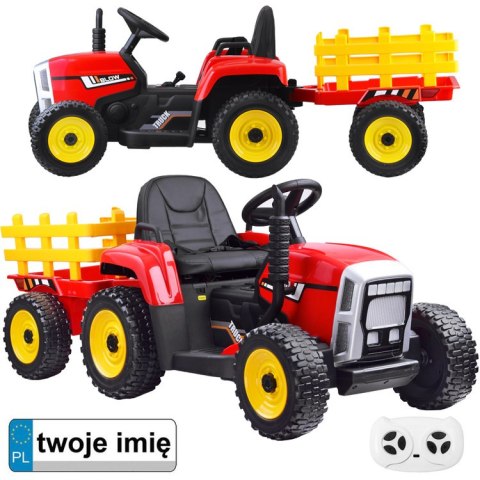 Traktor z przyczepą na akumulator + pilot PA0242