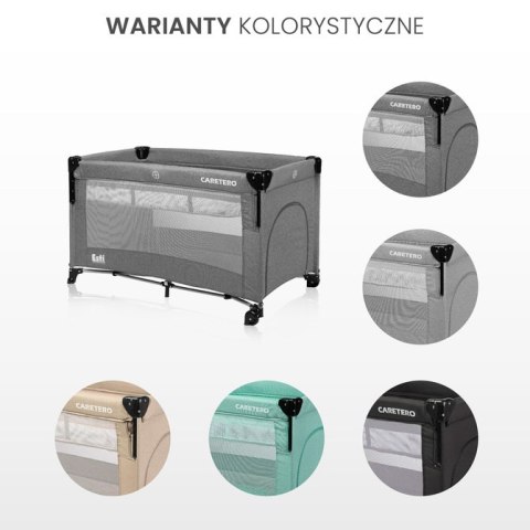ŁÓŻECZKO TURYSTYCZNE ESTI Z OPUSZCZANYM BOKIEM GREY