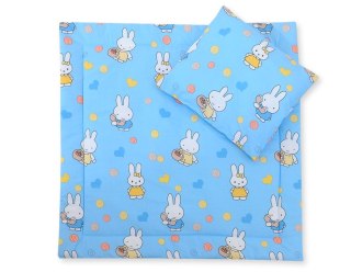 Pościel dla niemowląt z wypełnieniem kołderka i poduszka - Hallo rabbit niebieski