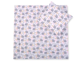 Pościel dla niemowląt z wypełnieniem kołderka i poduszka - Jeżyki szare