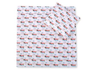 Pościel dla niemowląt z wypełnieniem kołderka i poduszka - Pieski białe