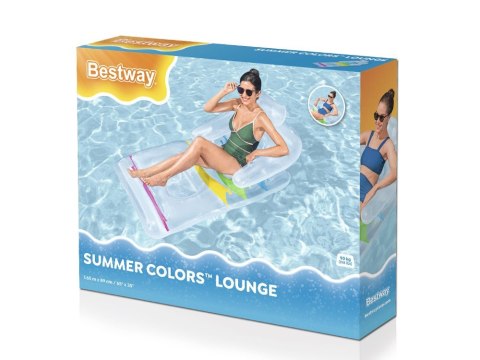 Bestway Dmuchany fotel Leżak Materac do wody z oparciem 165cm 90 kg 43011