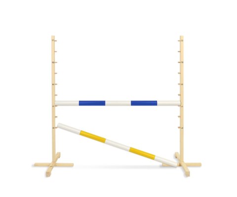 Przeszkoda skokowa do Hobby Horse 120cm, dwie belki - niebieska i żółta