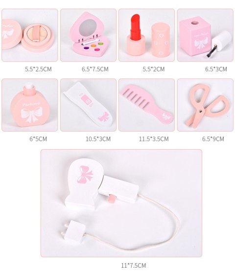 Drewniana toaletka dla dziewczynki kosmetyki Drewniana toaletka dla dziewczynki kosmetyki