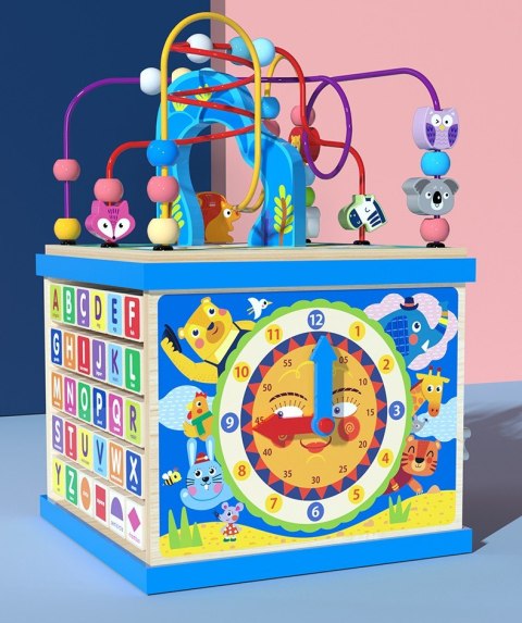 KOSTKA DREWNIANA SORTER Z LABIRYNTEM JHTOY-423 KOSTKA DREWNIANA SORTER Z LABIRYNTEM JHTOY-423