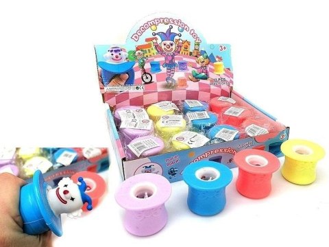 Gniotek klown z kapelusza 6,5cm (12szt) Gniotek klown z kapelusza 6,5cm (12szt)