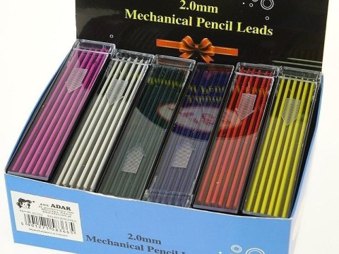 Grafity do ołówków automatycznych kolorowe (36szt) Grafity do ołówków automatycznych kolorowe (36szt)