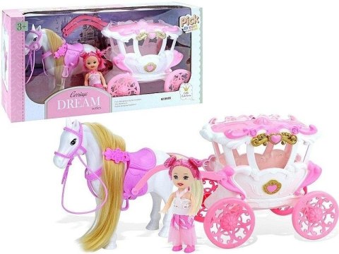 Karoca z koniem i lalką 8cm Karoca z koniem i lalką 8cm