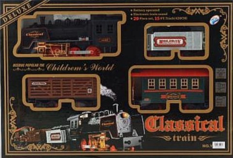 Kolejka na baterie dymiąca z muzyką Kolejka na baterie dymiąca z muzyką