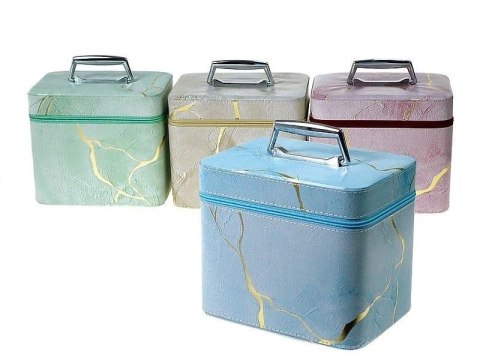 Kuferek L z lusterkiem na zamek 23x18x15cm MIX Kuferek L z lusterkiem na zamek 23x18x15cm MIX