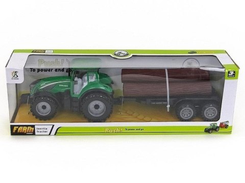Traktor z przyczepą i drzewem Traktor z przyczepą i drzewem