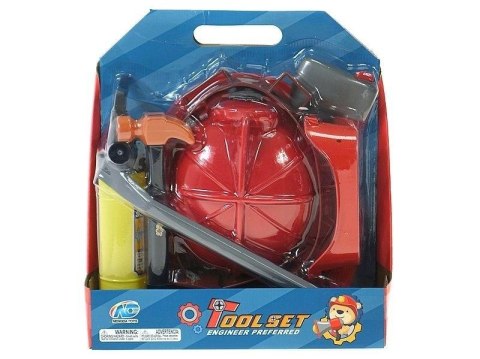 Zestaw strażacki z hełmem i pasem 7 elementów Zestaw strażacki z hełmem i pasem 7 elementów