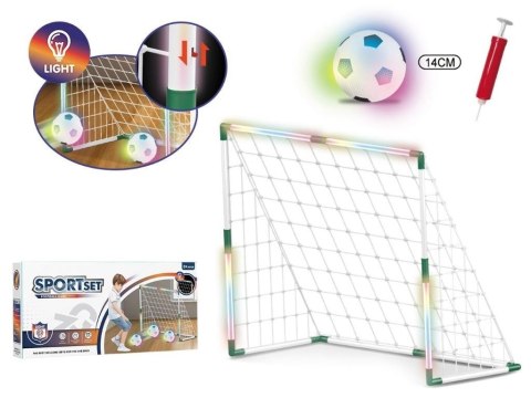 Zestaw z bramką LED + piłka 14cm LED + pompka Zestaw z bramką LED + piłka 14cm LED + pompka