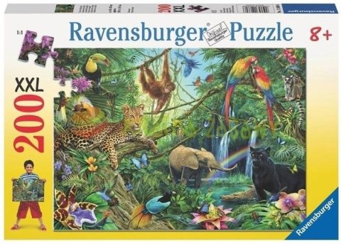 Puzzle 200 Zwierzęta w dżungli XXL Puzzle 200 Zwierzęta w dżungli XXL