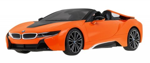 BMW i8 Roadster pomarańczowy RASTAR model 1:12 Zdalnie sterowane auto + pilot 2,4 GHz BMW i8 Roadster pomarańczowy RASTAR model 1:12 Zdalnie sterowane auto + pilot 2,4 GHz