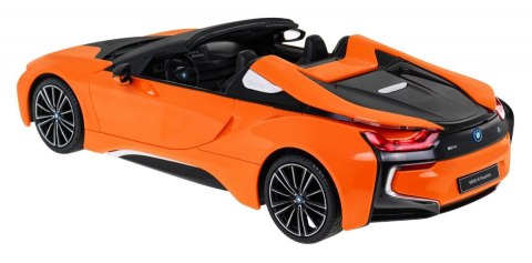 BMW i8 Roadster pomarańczowy RASTAR model 1:12 Zdalnie sterowane auto + pilot 2,4 GHz BMW i8 Roadster pomarańczowy RASTAR model 1:12 Zdalnie sterowane auto + pilot 2,4 GHz