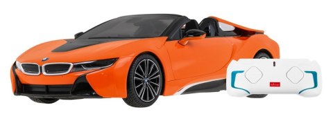 BMW i8 Roadster pomarańczowy RASTAR model 1:12 Zdalnie sterowane auto + pilot 2,4 GHz BMW i8 Roadster pomarańczowy RASTAR model 1:12 Zdalnie sterowane auto + pilot 2,4 GHz