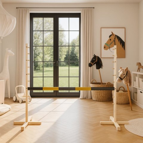 Przeszkoda skokowa do Hobby Horse 120cm, belka czarno-srebrna