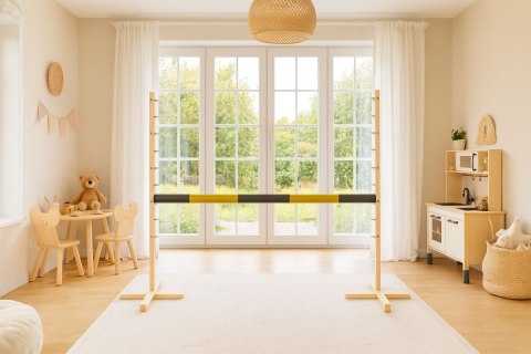 Przeszkoda skokowa do Hobby Horse 120cm, belka czarno-srebrna