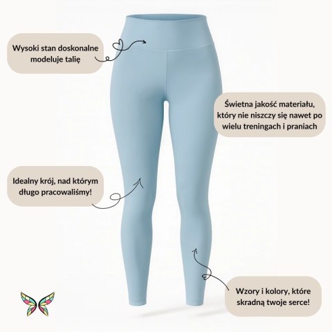Długie Legginsy z Wysokim Stanem - Aquarelle Długie Legginsy z Wysokim Stanem - Aquarelle