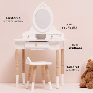 Drewniane meble dla dzieci toaletka lustro taboret zestaw mebli Le Toy Van