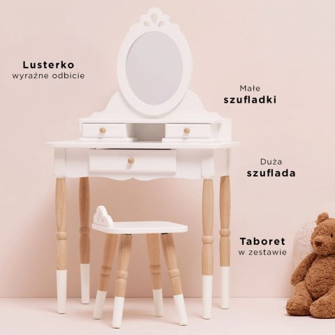Drewniane meble dla dzieci toaletka lustro taboret zestaw mebli Le Toy Van