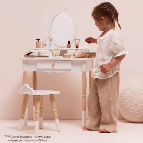 Drewniane meble dla dzieci toaletka lustro taboret zestaw mebli Le Toy Van