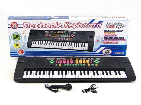 Organki 54 klawiszy z mikrofonem ładowarka USB Organki 54 klawiszy z mikrofonem ładowarka USB