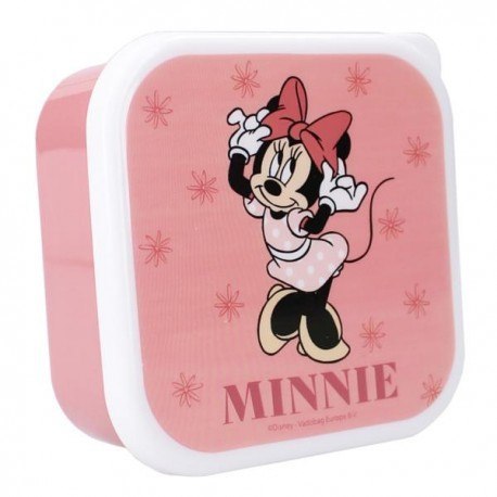 Śniadaniówka, snack box 3w1, myszka minnie, róż