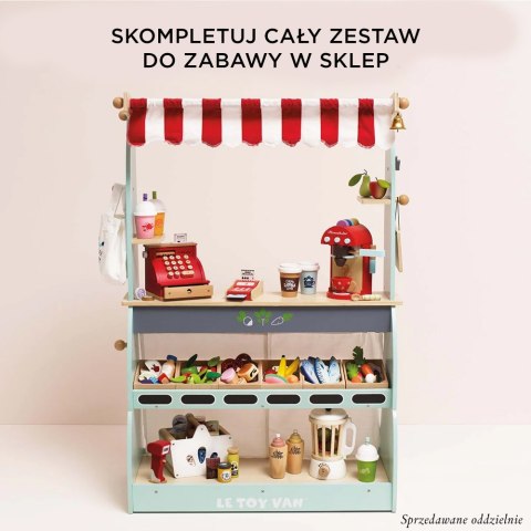 Drewniany nabiał w skrzynce, zabawka dla dzieci, stragan, sklep Le Toy Van