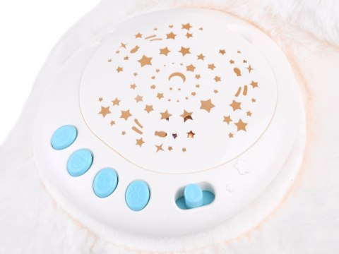 Projektor OWIECZKA Lampka maskotka pluszak gwiazdki kołysanki szum ZA4797