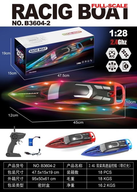 R/C Łódź Wyścigowa Niebieska R/C Łódź Wyścigowa Niebieska