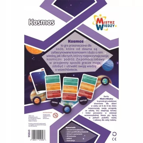 Zestaw Trefl Mistrz Wiedzy Kosmos gra edukacyjna + projektor do rysowania