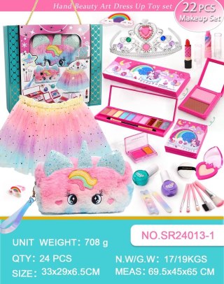 Zestaw do Makijażu + Sukienka Tęczowa