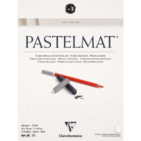 Blok Pastelmat n°3 18x24 cm, 360g, 12ark Blok Pastelmat n°3 18x24 cm, 360g, 12ark