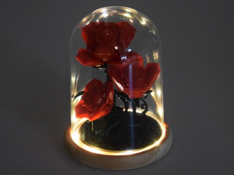 Klocki konstrukcyjne Podświetlana RÓŻA pod kopułą - kwiaty 219-ele ZA5901