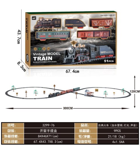 Kolejka z Funkcją Dymu Vintage Kolejka z Funkcją Dymu Vintage