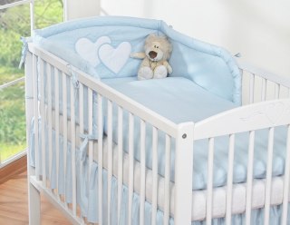 Pościel 3 częściowa Serduszka niebieskie