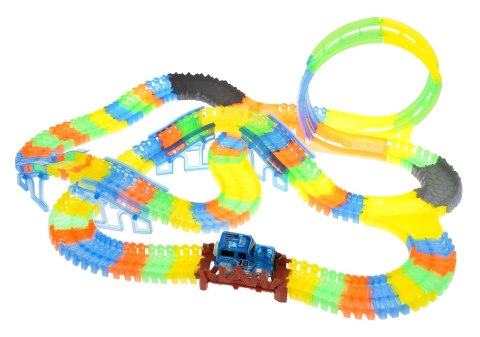 Tor Wyścigowy Fluorescencyjny 446 cm dla dzieci 3+ Pętla + Autko z LED + Akcesoria 227 el. Tor Wyścigowy Fluorescencyjny 446 cm dla dzieci 3+ Pętla + Autko z LED + Akcesoria 227 el.